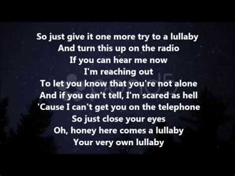 nickelback lullaby lyrics